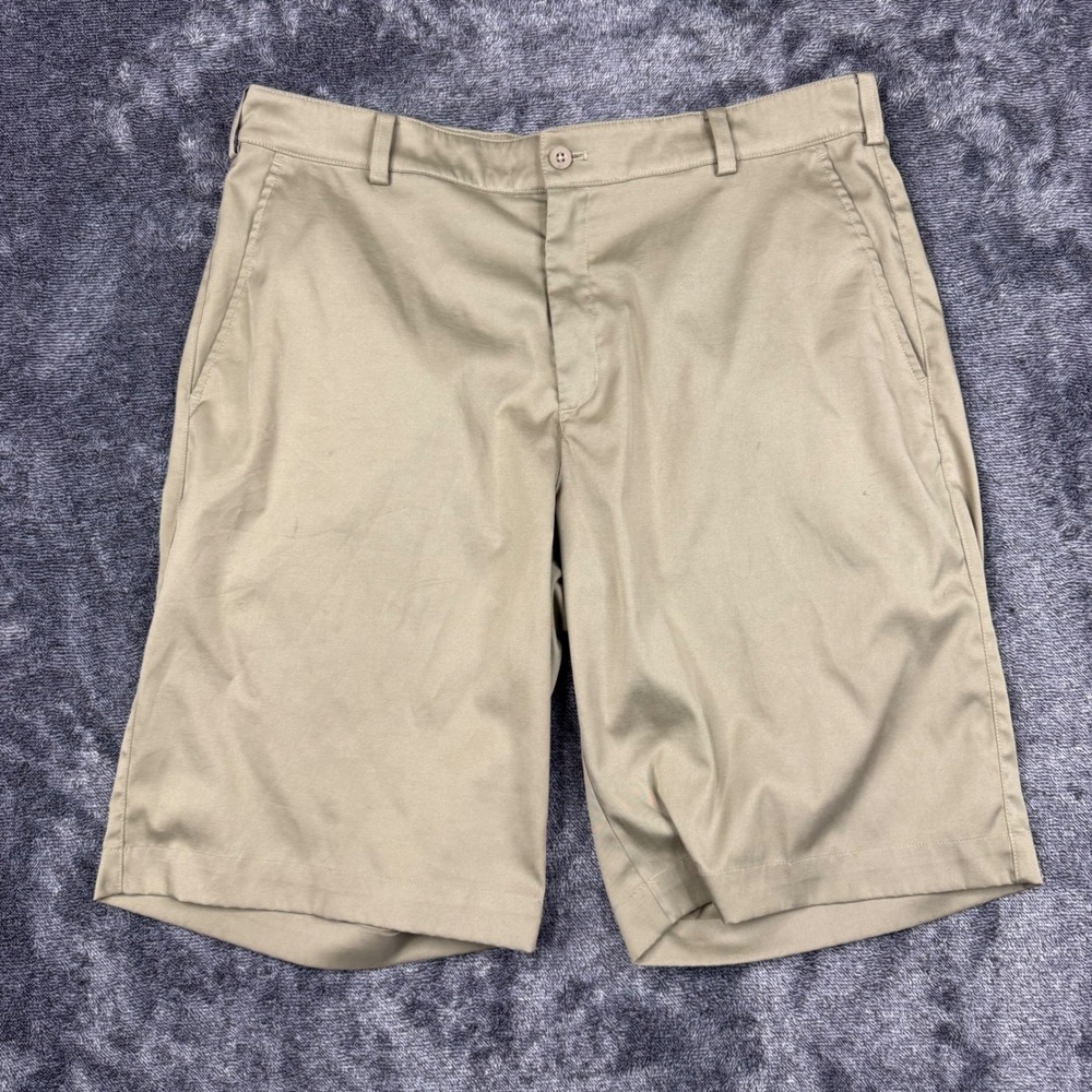 Nike Golf Shorts Mens 34 Tan Dri-FIT Tour Performance Flat Front Khaki